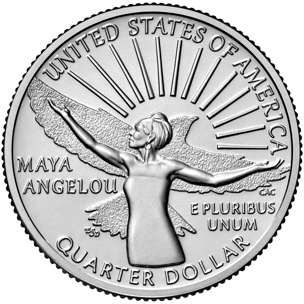 مايا أنجيلو أول امرأة سوداء تظهر على عملة معدنية أميركية   